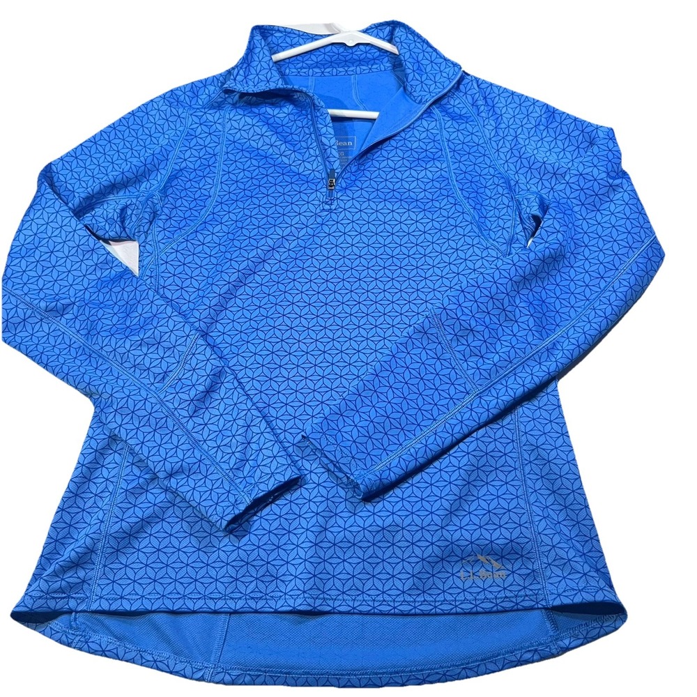 LL Bean Women's Quarter Zip Size‎ Small Polyester Golf Hiking Camping EUC